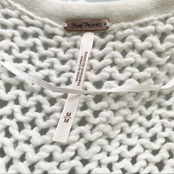 🌸New🌸 Free People Textured Long Sleeve Sweater M - Picture 4 of 11